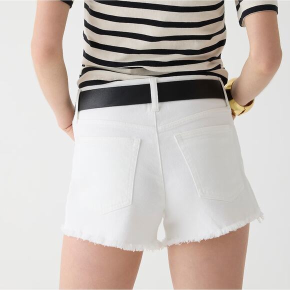 J.Crew Relaxed Denim Short White High Rise Classic Minimalist White 26 NWT - Picture 3 of 11